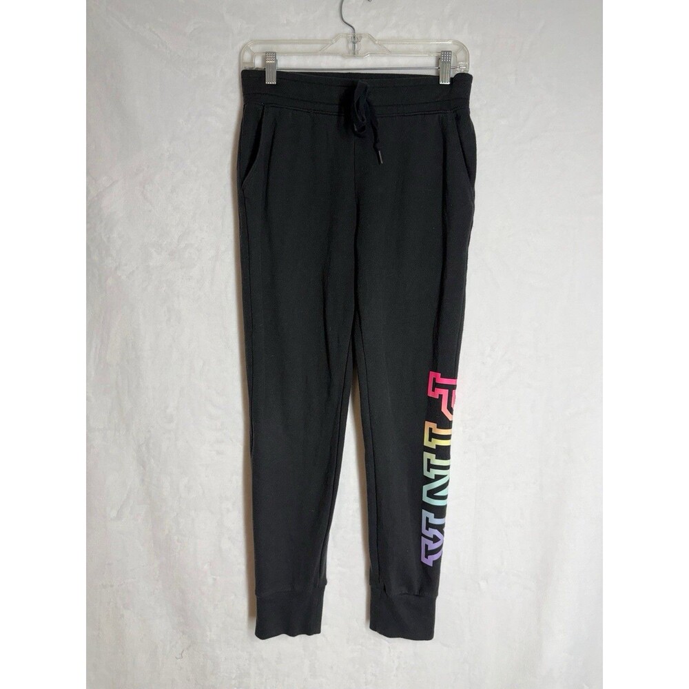 Victoria’s Secret Pink Black Rainbow Ombre Sweatpants Joggers Small